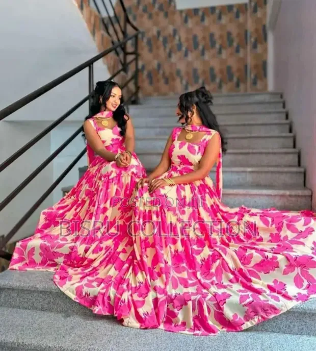 Chiffon Dress for sale - Bisru Collection  Price: ETB 3,200 on Jiji.com.et  [Nifas Silk-Lafto]
