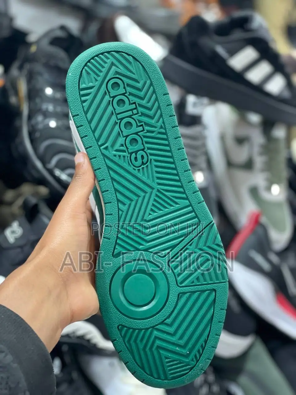 Adidas Green and White Mens Original Shoe