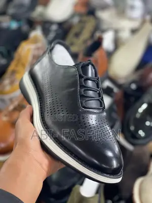 Men's Black Casual Leather Shoe