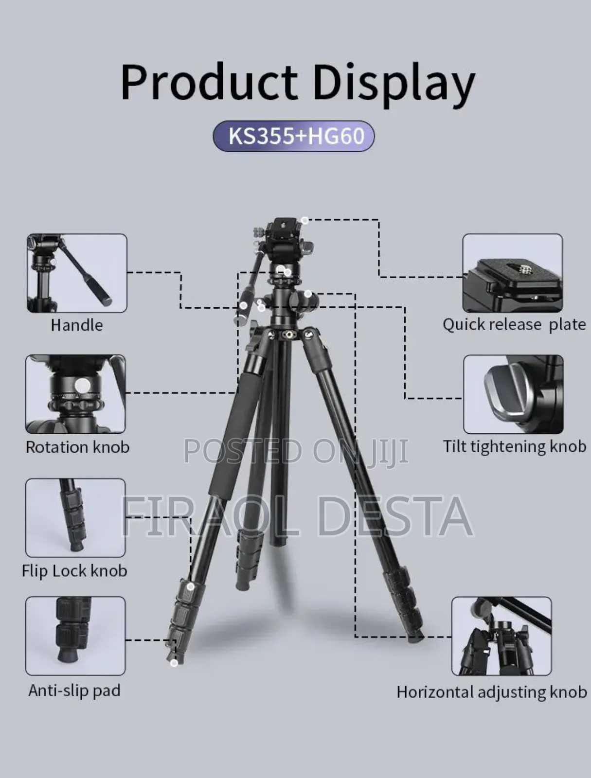 Jmary Ks355+Hg60 Tripod.