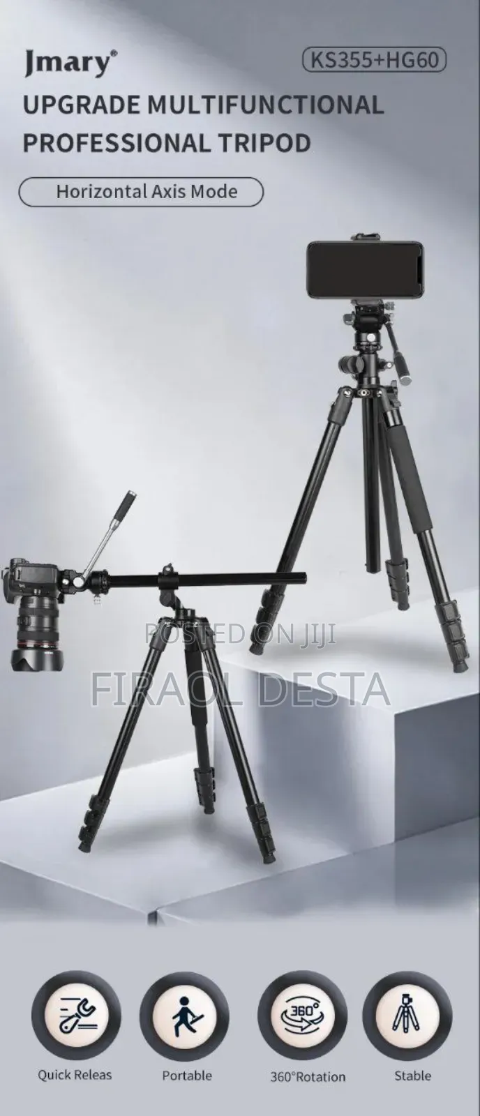 Jmary Ks355+Hg60 Tripod.