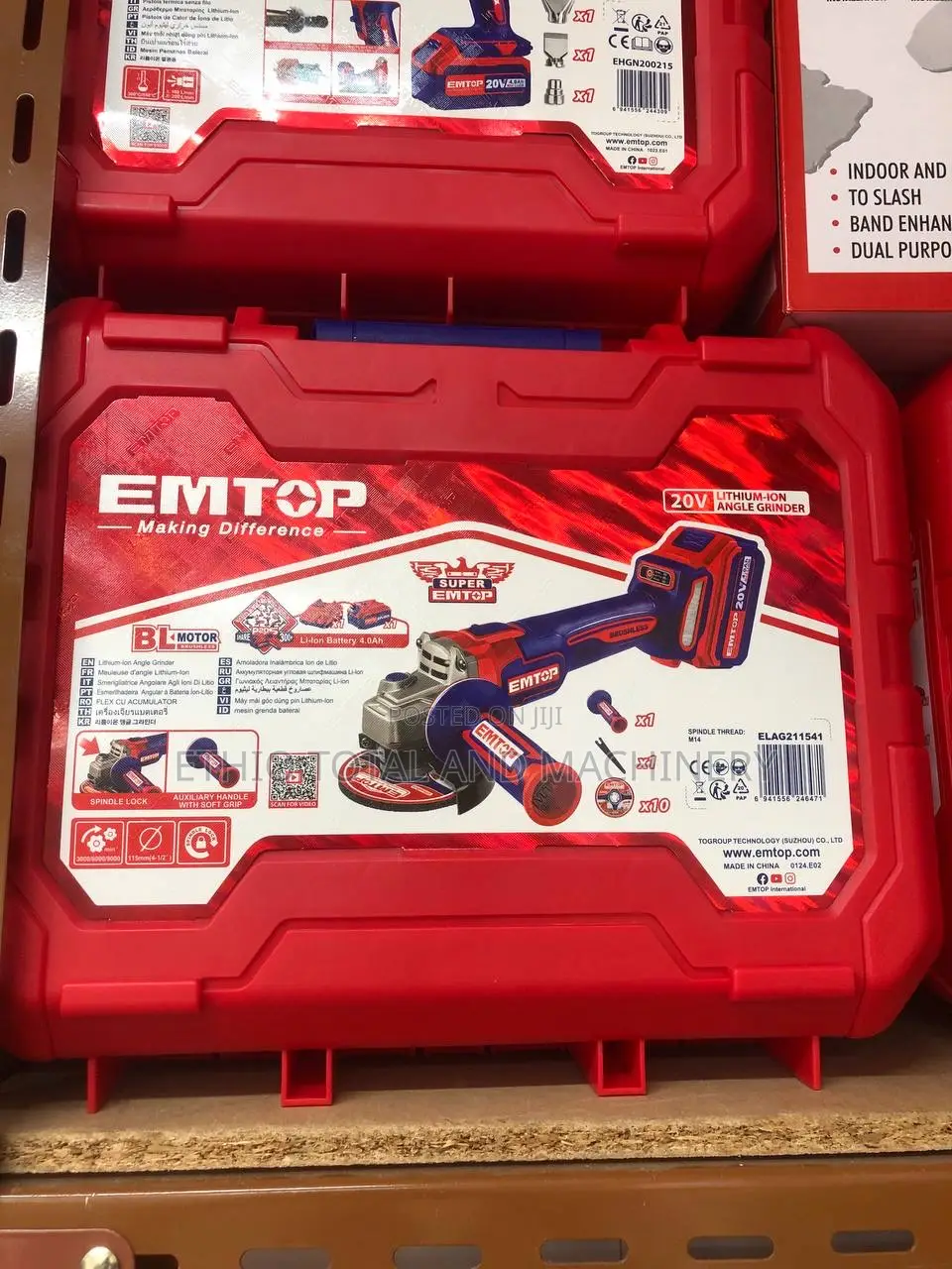 Emtop 20v Lithium-Ion Angle Grinder