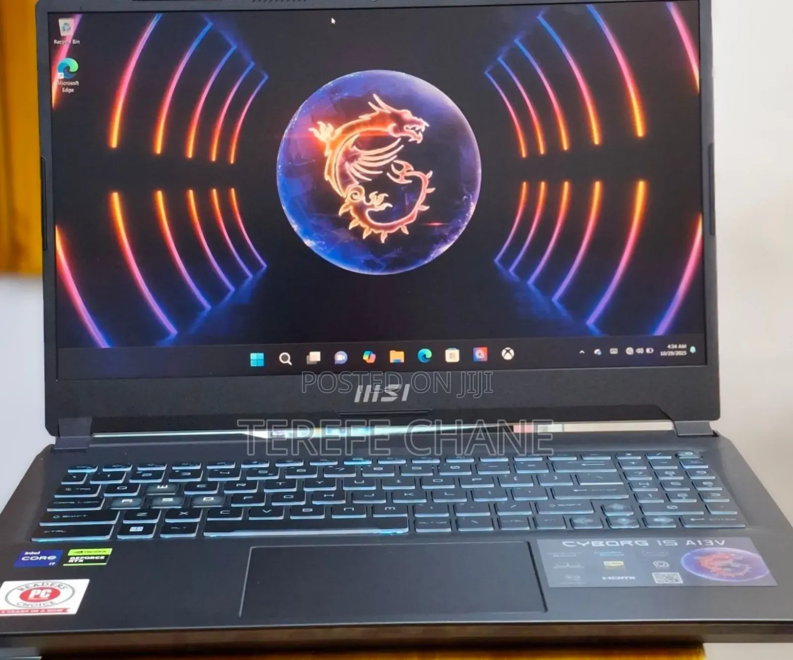 New Laptop MSI Cyborg 15 16GB Intel Core I7 SSD 512GB