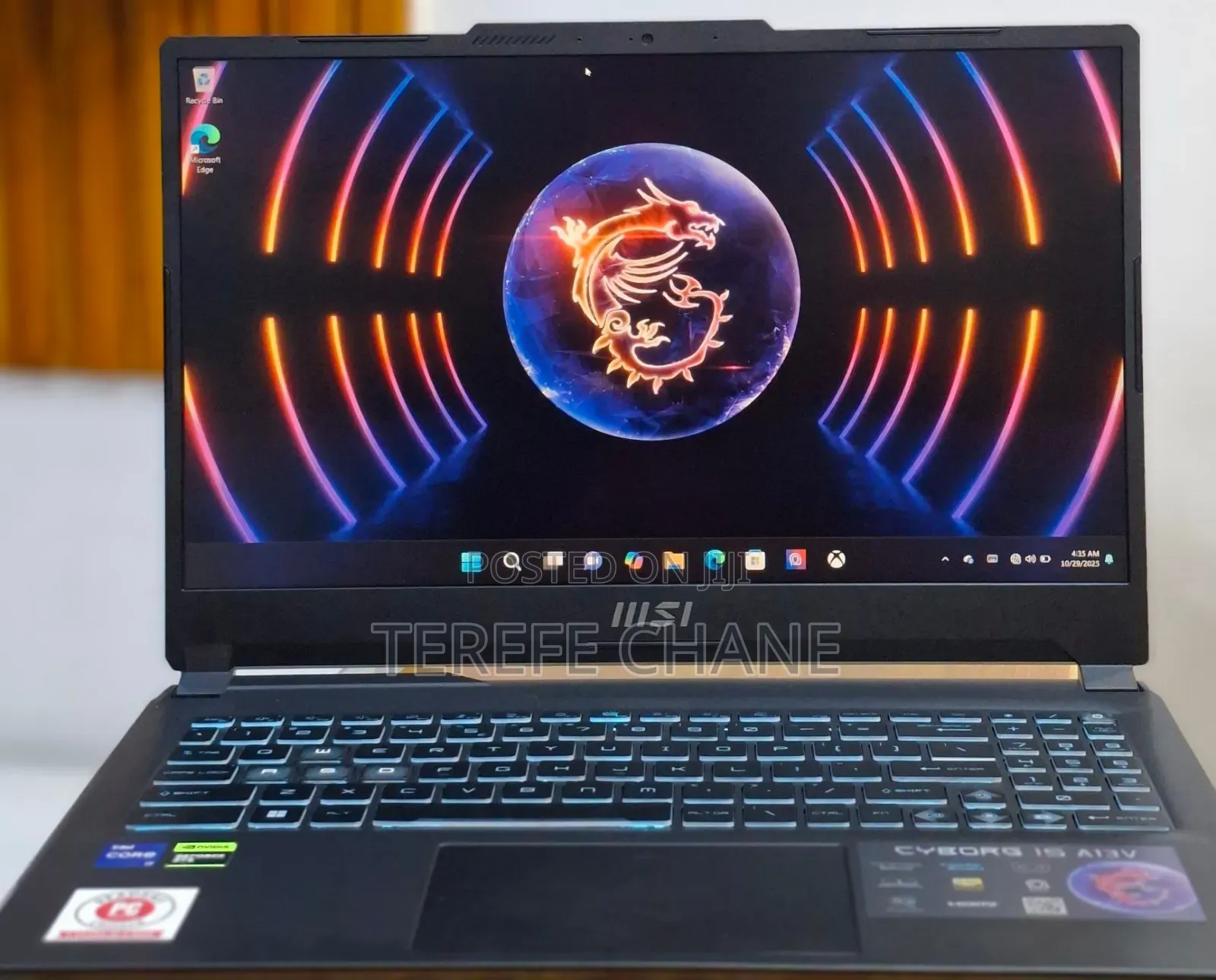 New Laptop MSI Cyborg 15 16GB Intel Core I7 SSD 512GB