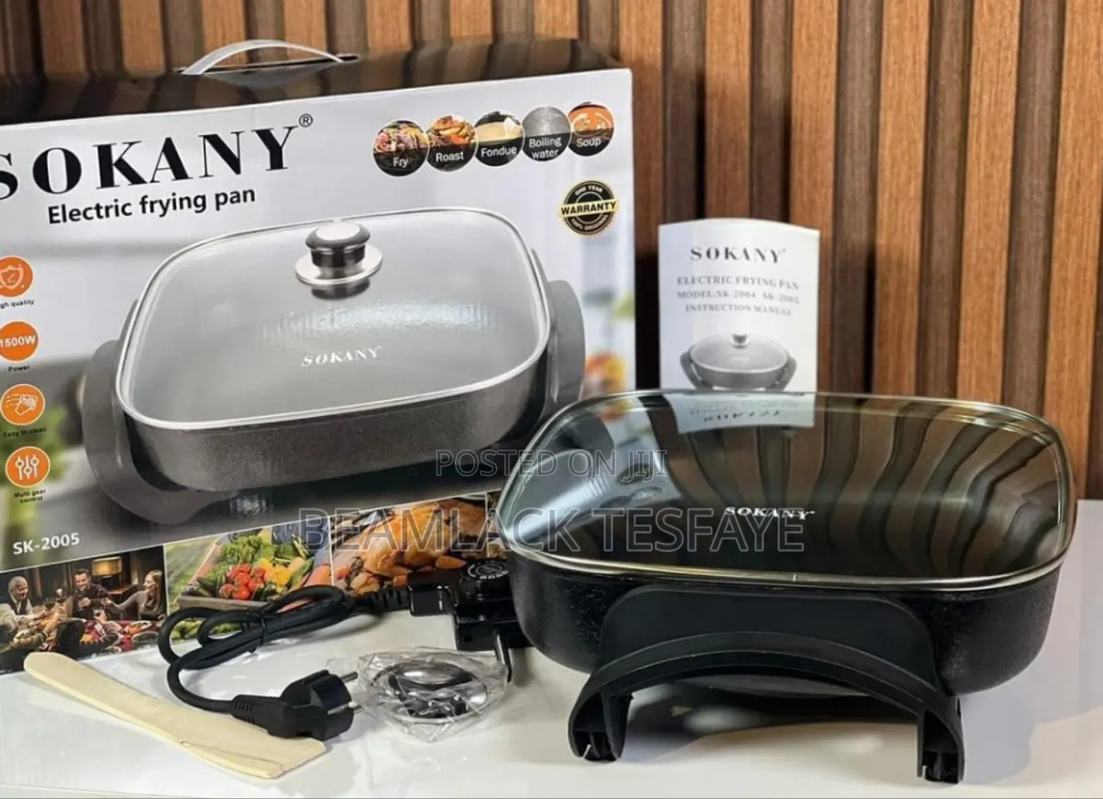 Sokany Square Nonstick Electric Frying Pan