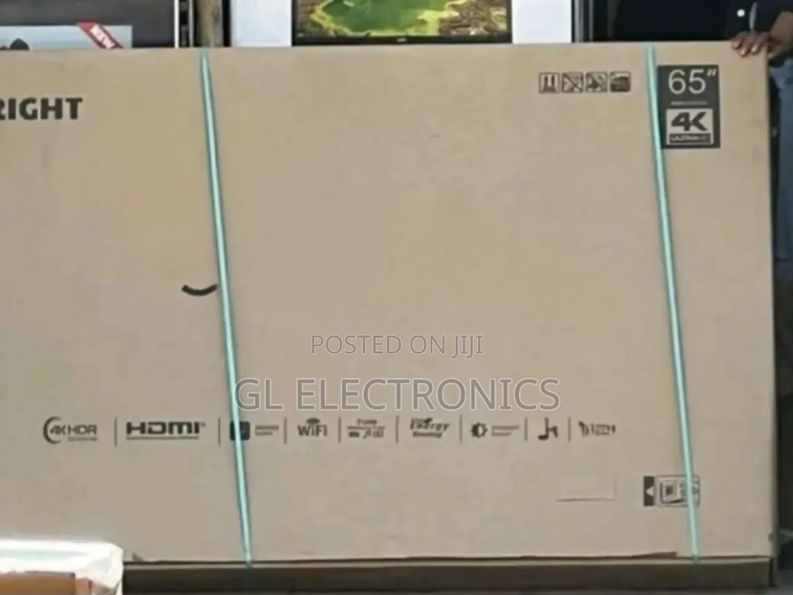 Bright 65 Inch Tv Double Glass