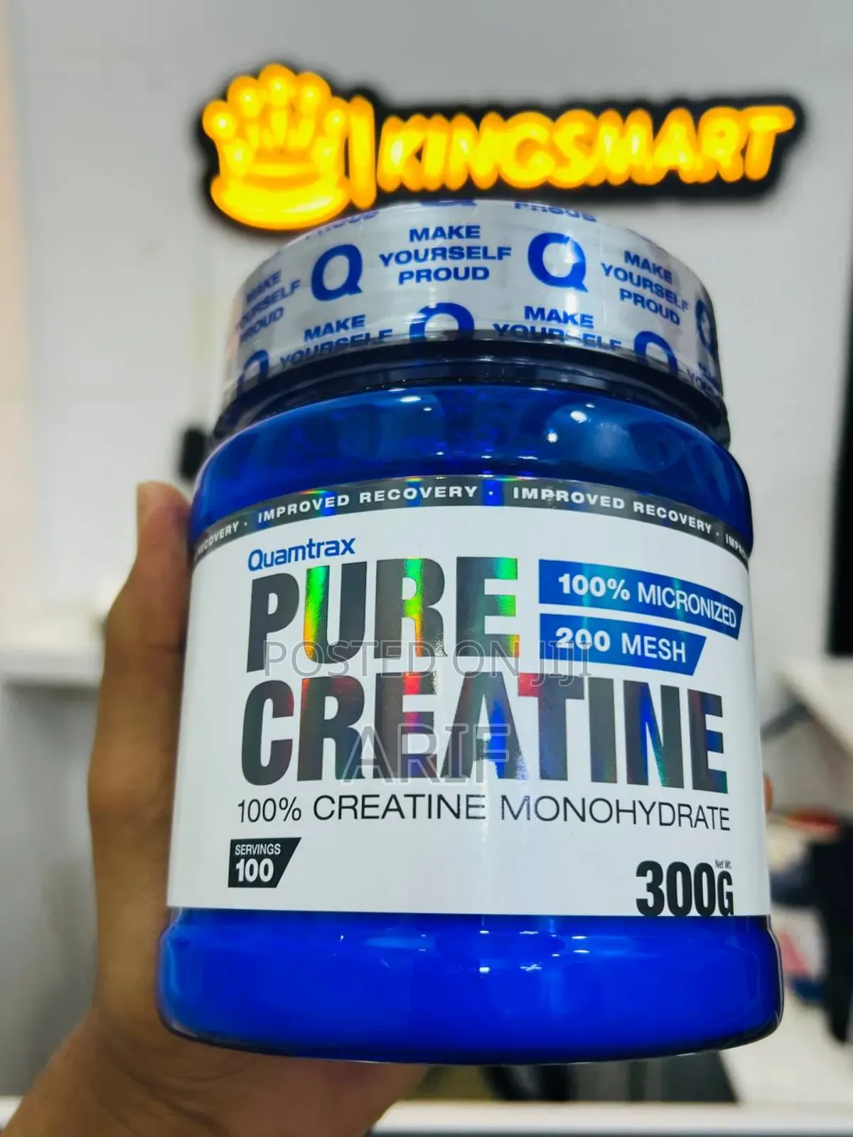 100% Micronized Creatine Monohydrate 300gm and 3gm Per Serving