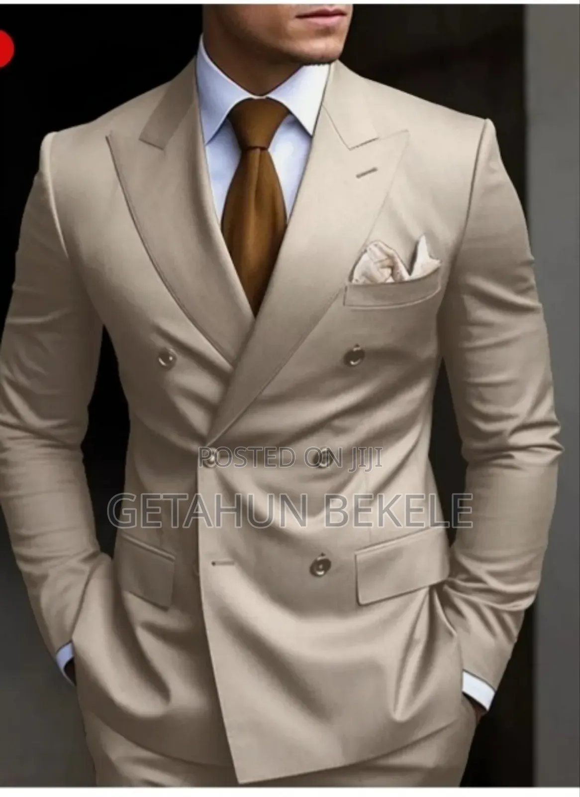 Men Suits Double Breasted Slim Fit
