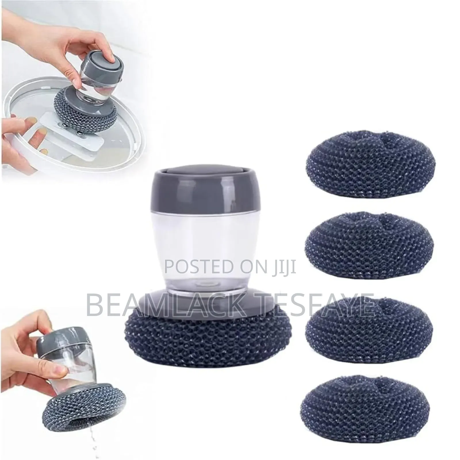 Soap Dispensing Pot Cleaning Brush