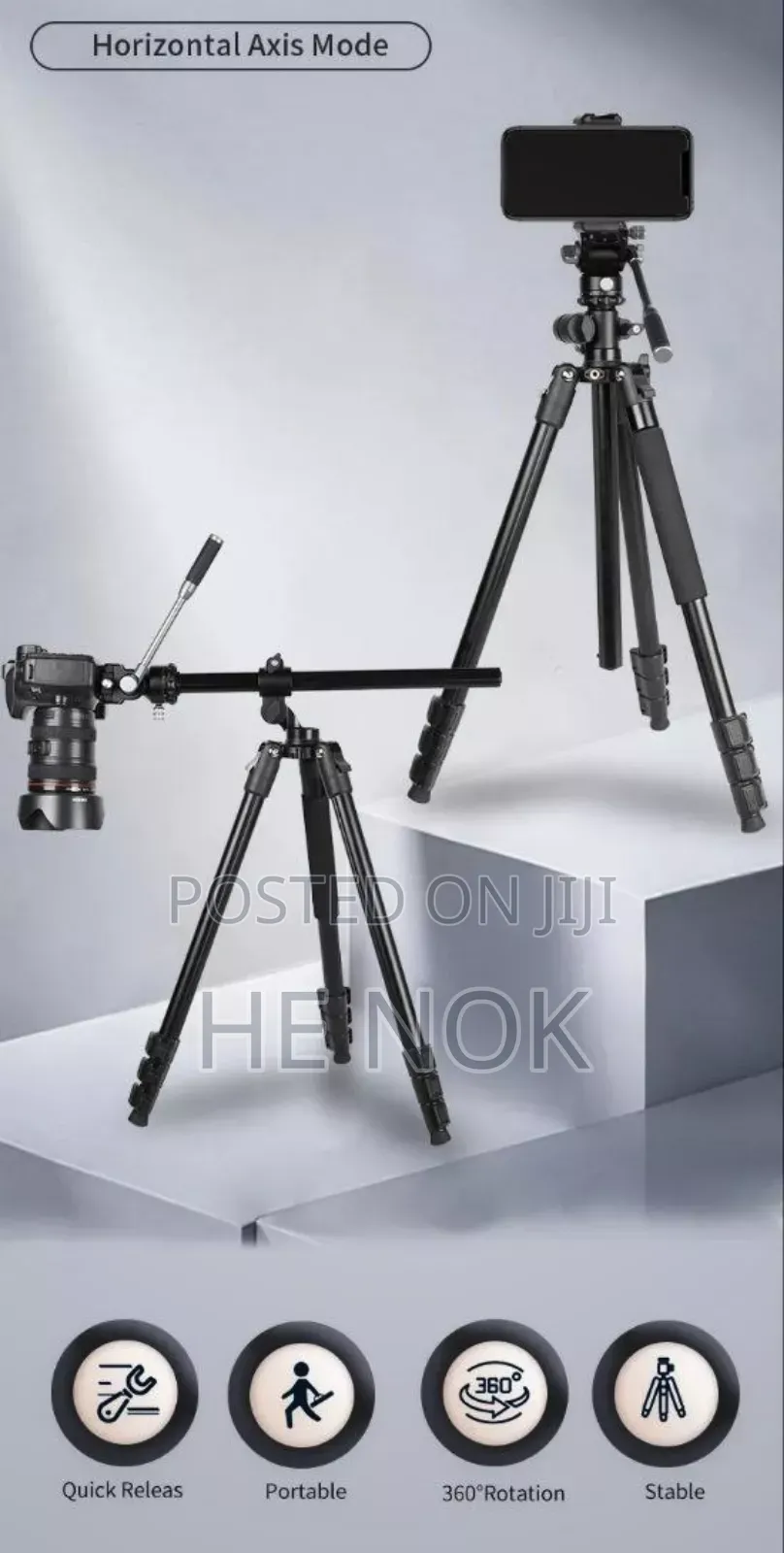 Jmary Tripod Ks355+Hg60 Tripod 8kg Load Capacity