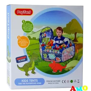 Pop-Up Ball Pool With Basketball Hoop -  Dinosaur-Themed