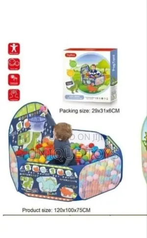 Pop-Up Ball Pool With Basketball Hoop -  Dinosaur-Themed
