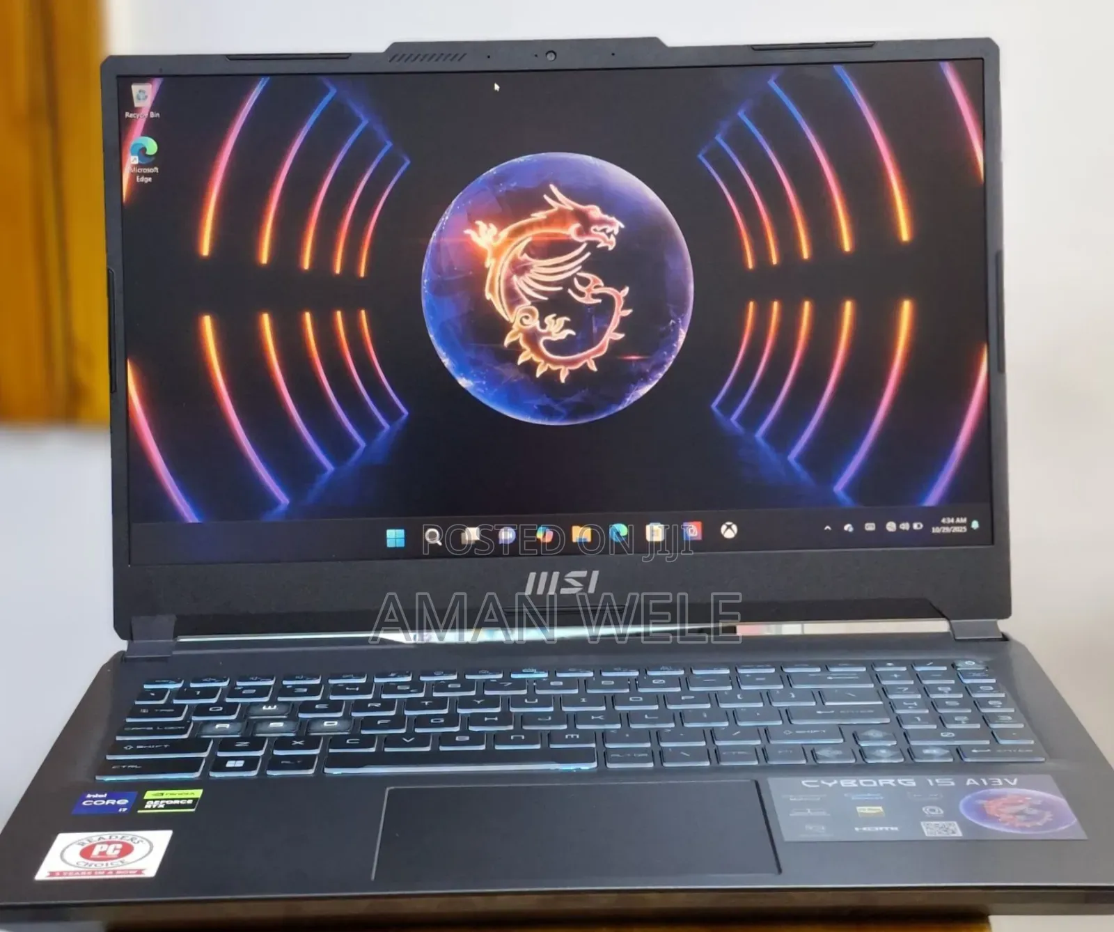 New Laptop MSI GF63 16GB Intel Core I7 SSD 512GB