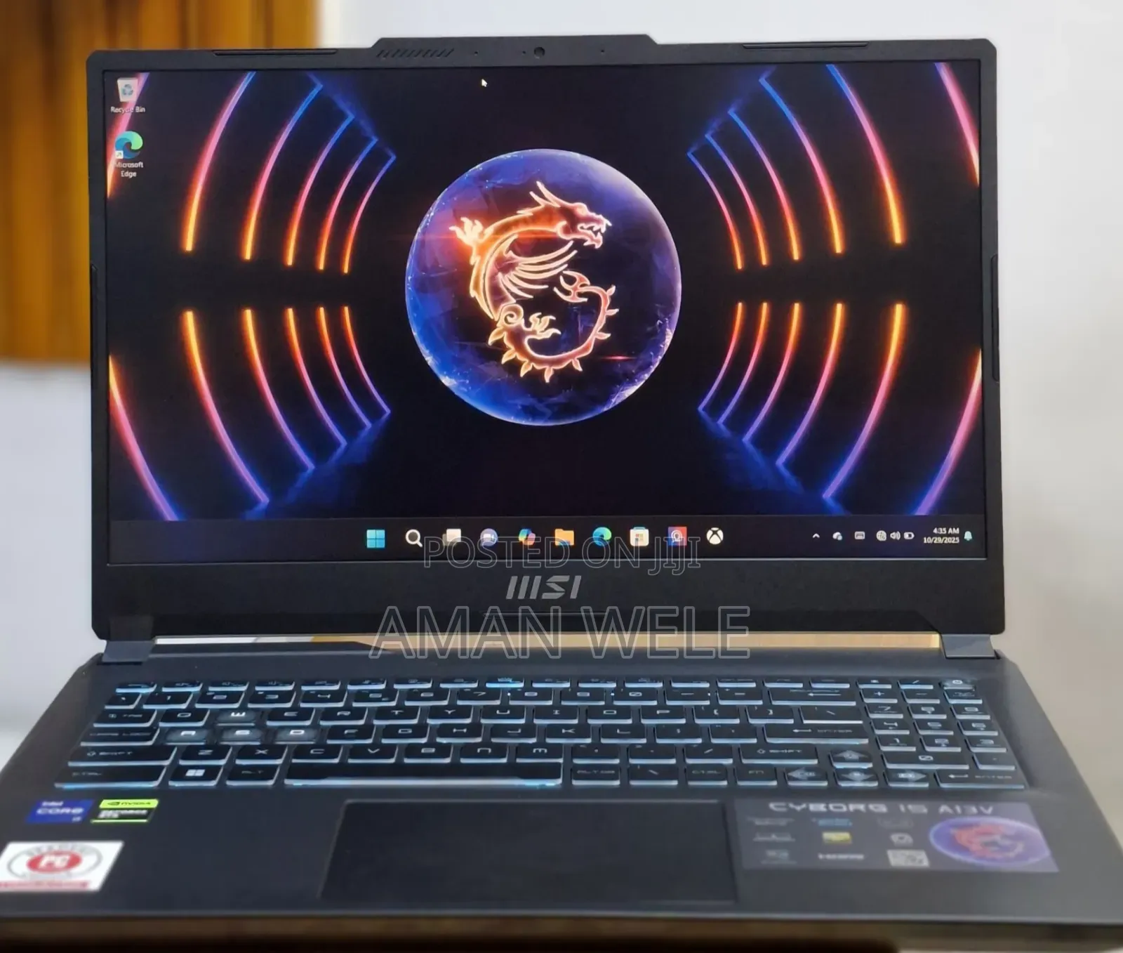 New Laptop MSI GF63 16GB Intel Core I7 SSD 512GB