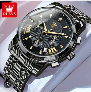 Olevs Men's Waterproof Watches Stainless Steel Waterproof Chronograph