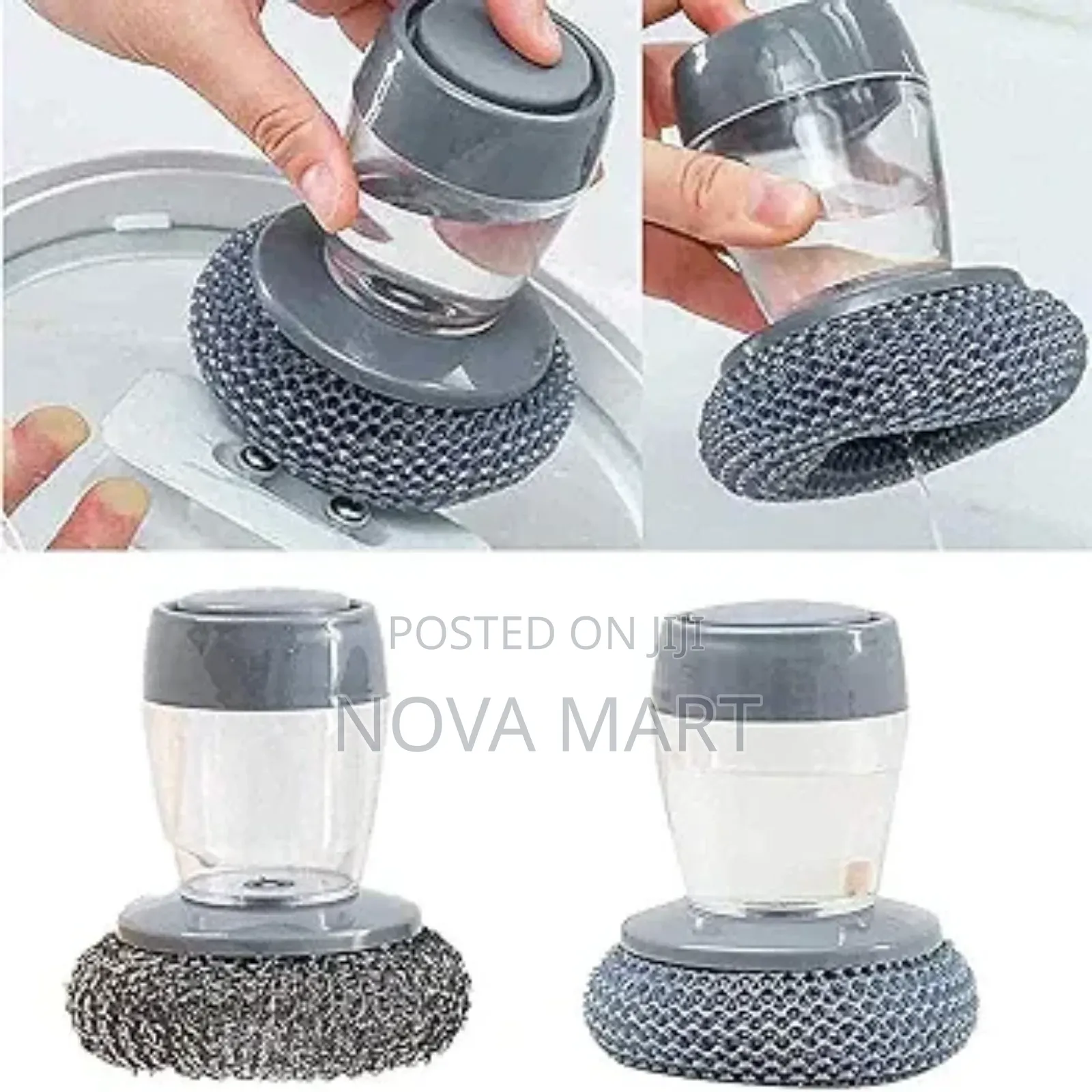 Soap Dispensing Pot Cleaning Brush
