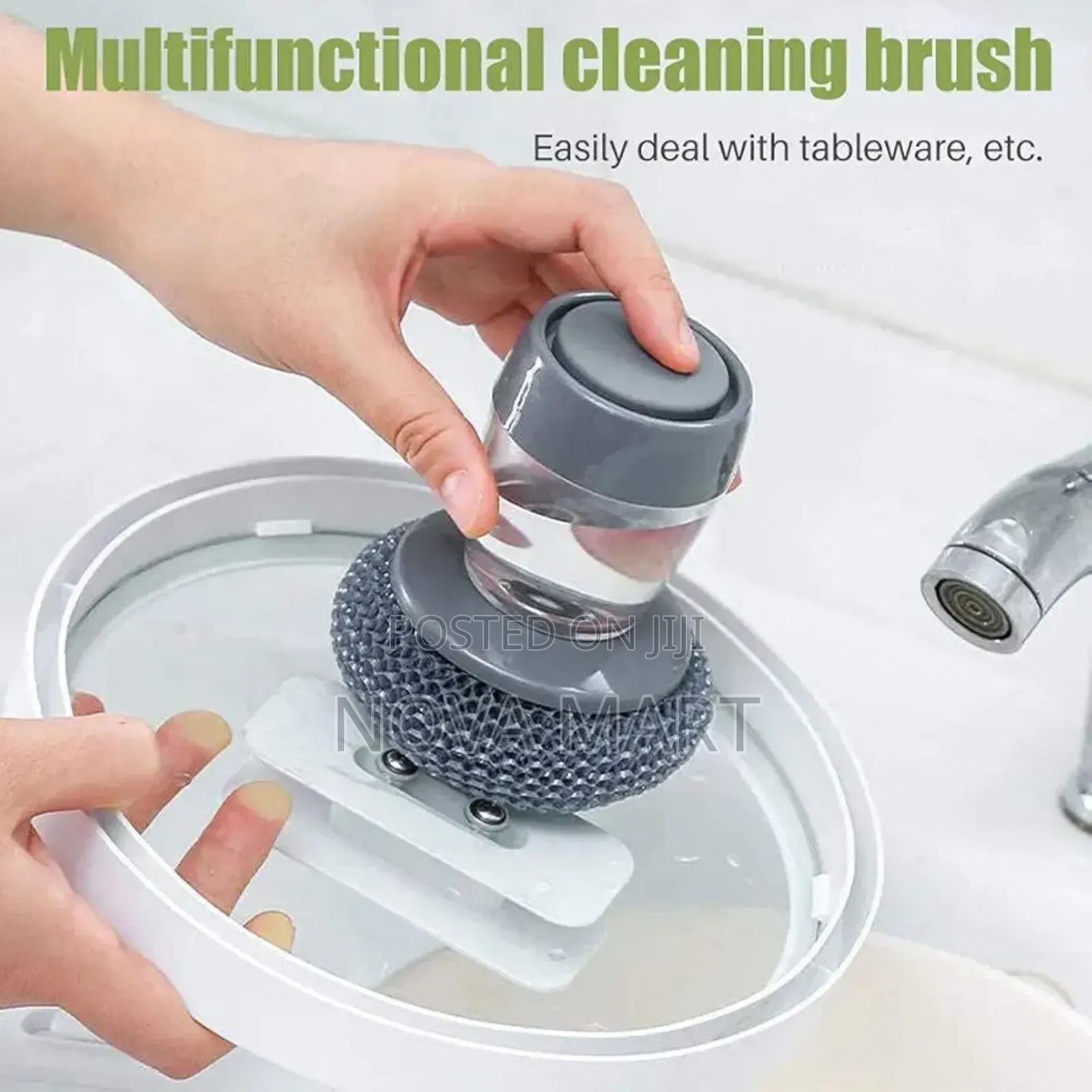 Soap Dispensing Pot Cleaning Brush