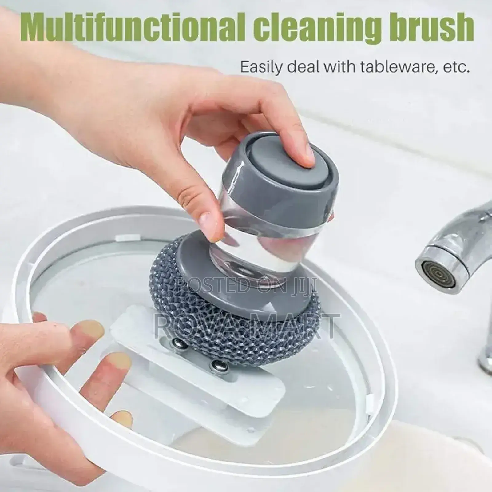 Soap Dispensing Pot Cleaning Brush