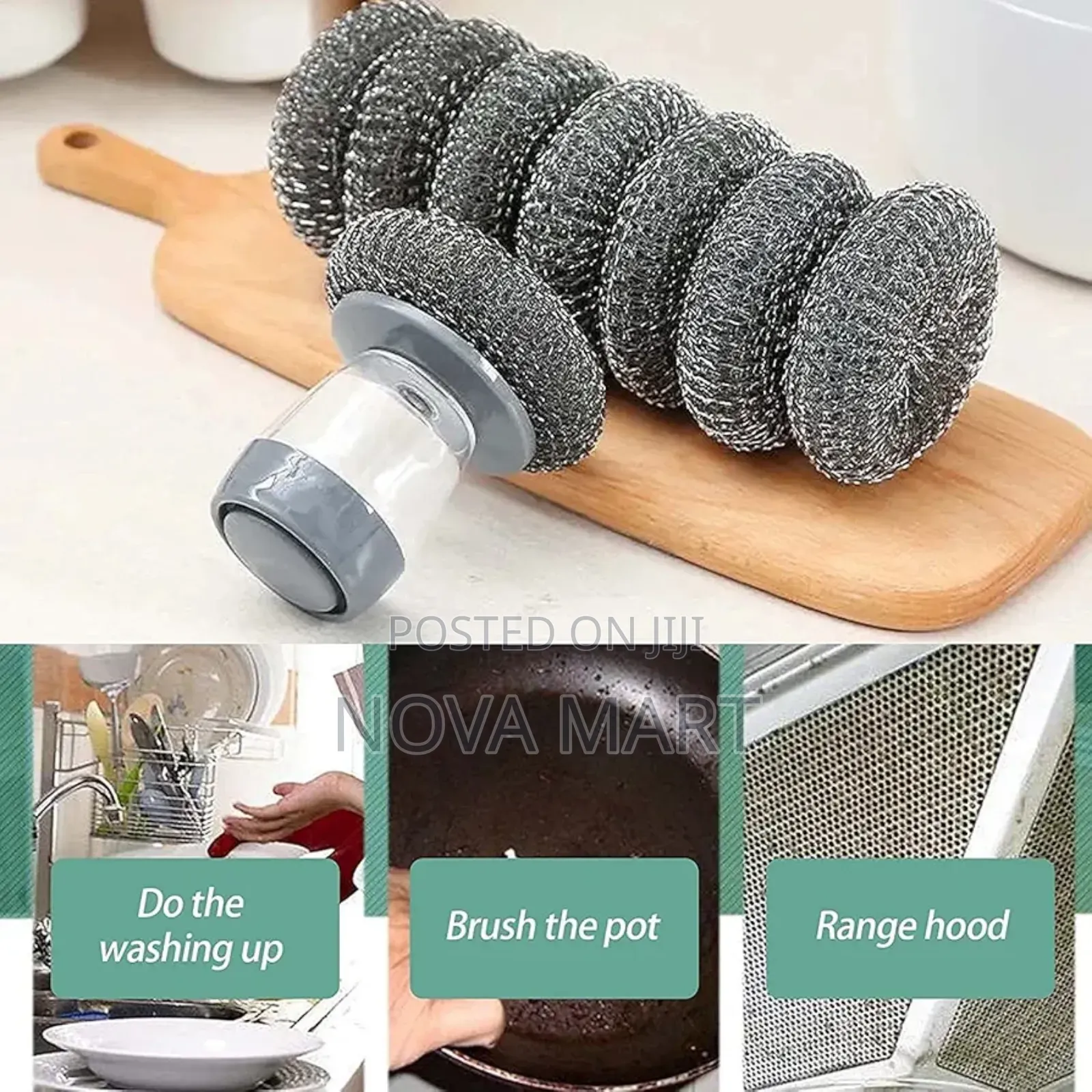 Soap Dispensing Pot Cleaning Brush