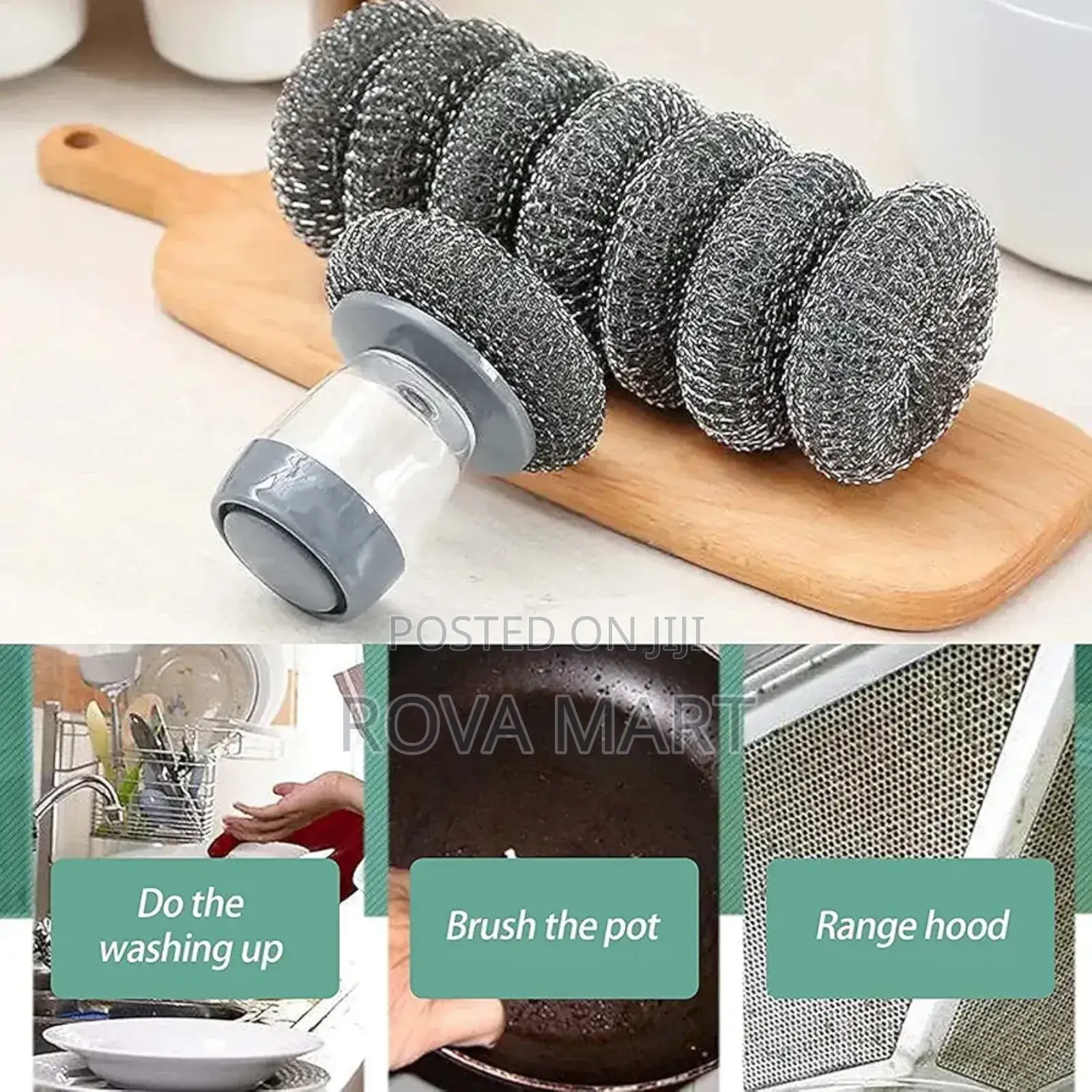 Soap Dispensing Pot Cleaning Brush