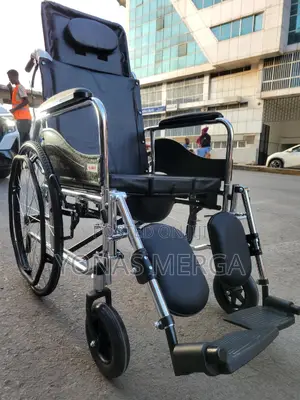 Toilet Wheelchair/Travel Wheelchair, Easy to Carry 150kg Frame,Black