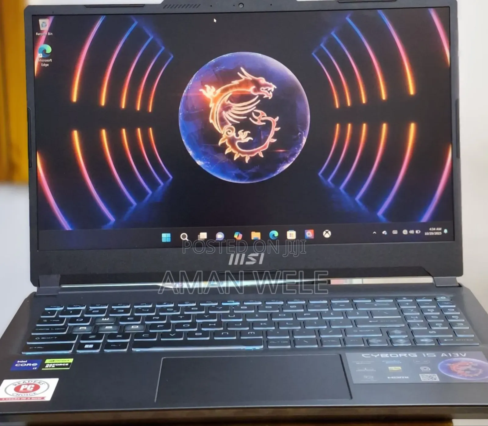 New Laptop MSI Cyborg 15 16GB Intel Core I7 SSD 512GB