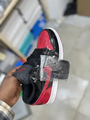Photo - Nike Air Jordan Low Retro Og Patent Bred Black And Red(Master Quality)