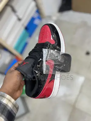 Nike Air Jordan Low Retro Og Patent Bred Black And Red(Master Quality)