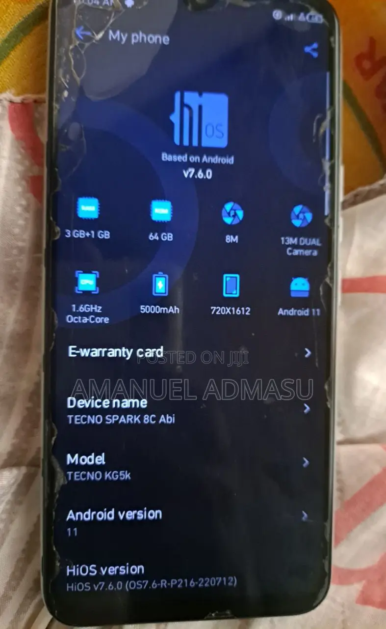 Tecno Spark 8C 64 GB White