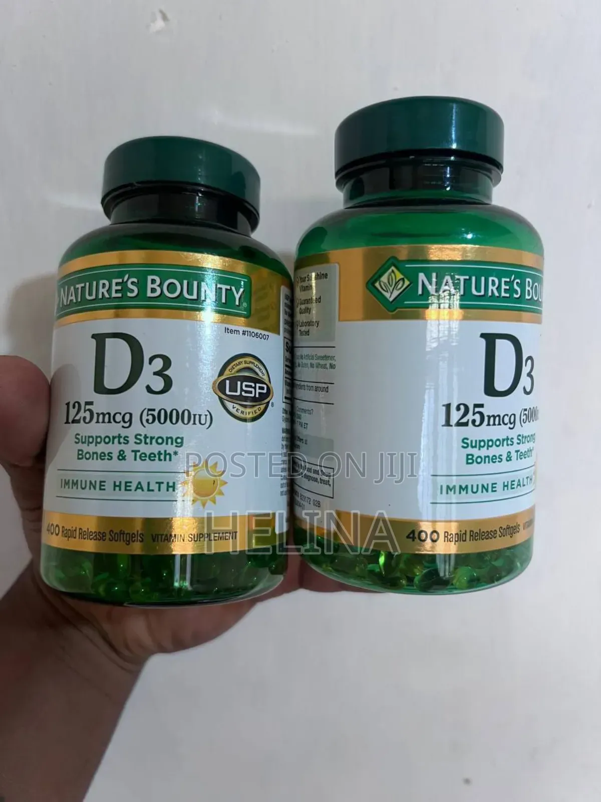 Nature's Bounty Vitamin D3 5000iu for Immune Health 400 Softgels