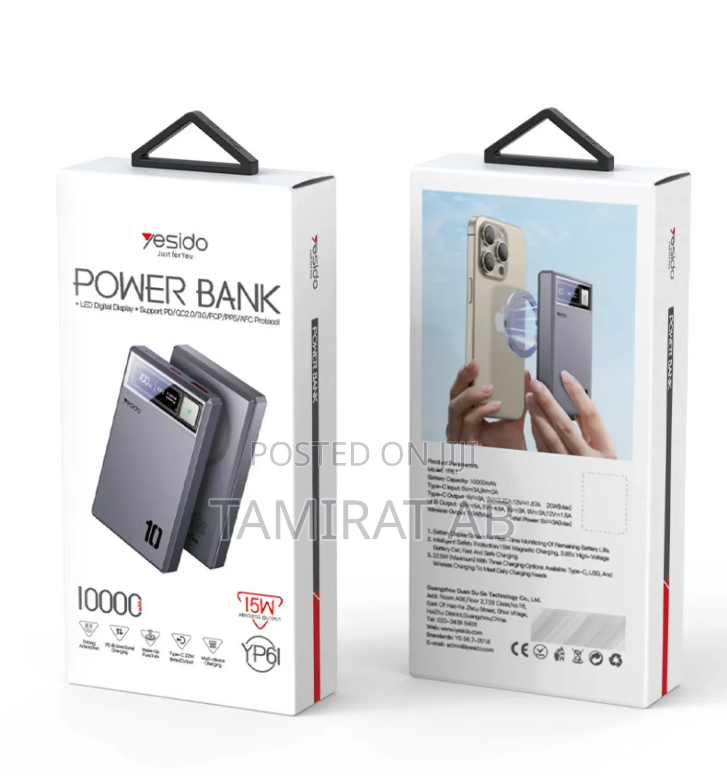 Yesido Yp61 10000mah Magnetic Wireless Charging 22.5w Fast Power Bank