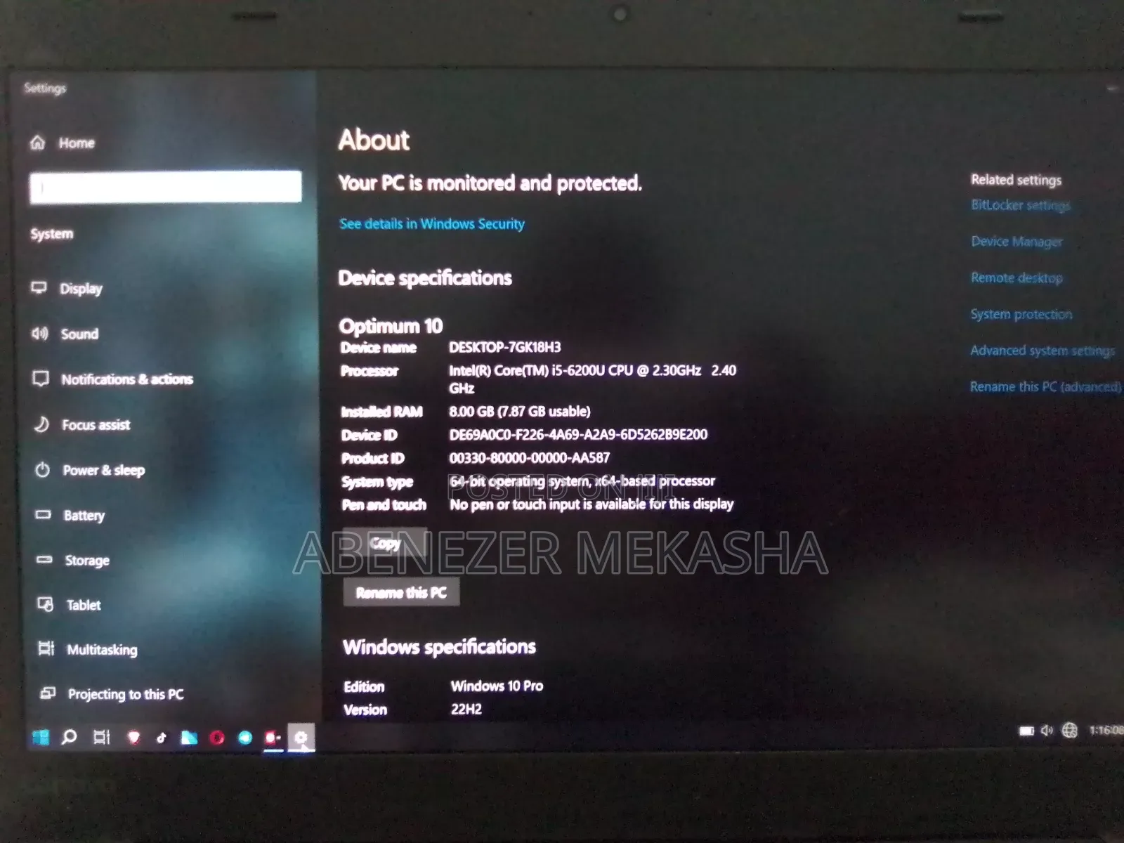 Laptop Lenovo ThinkPad T460 8GB Intel Core I5 SSD 256GB