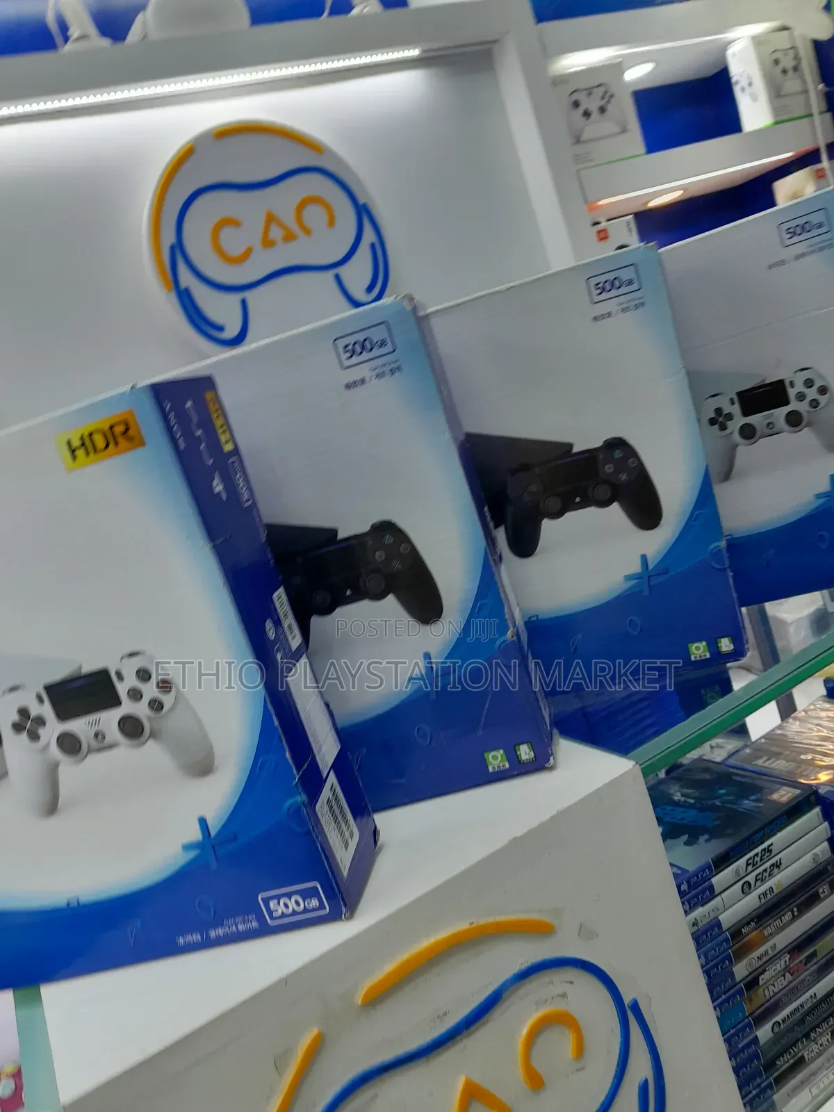 Playstation 4 Slim ከ1 Joystick ጋር