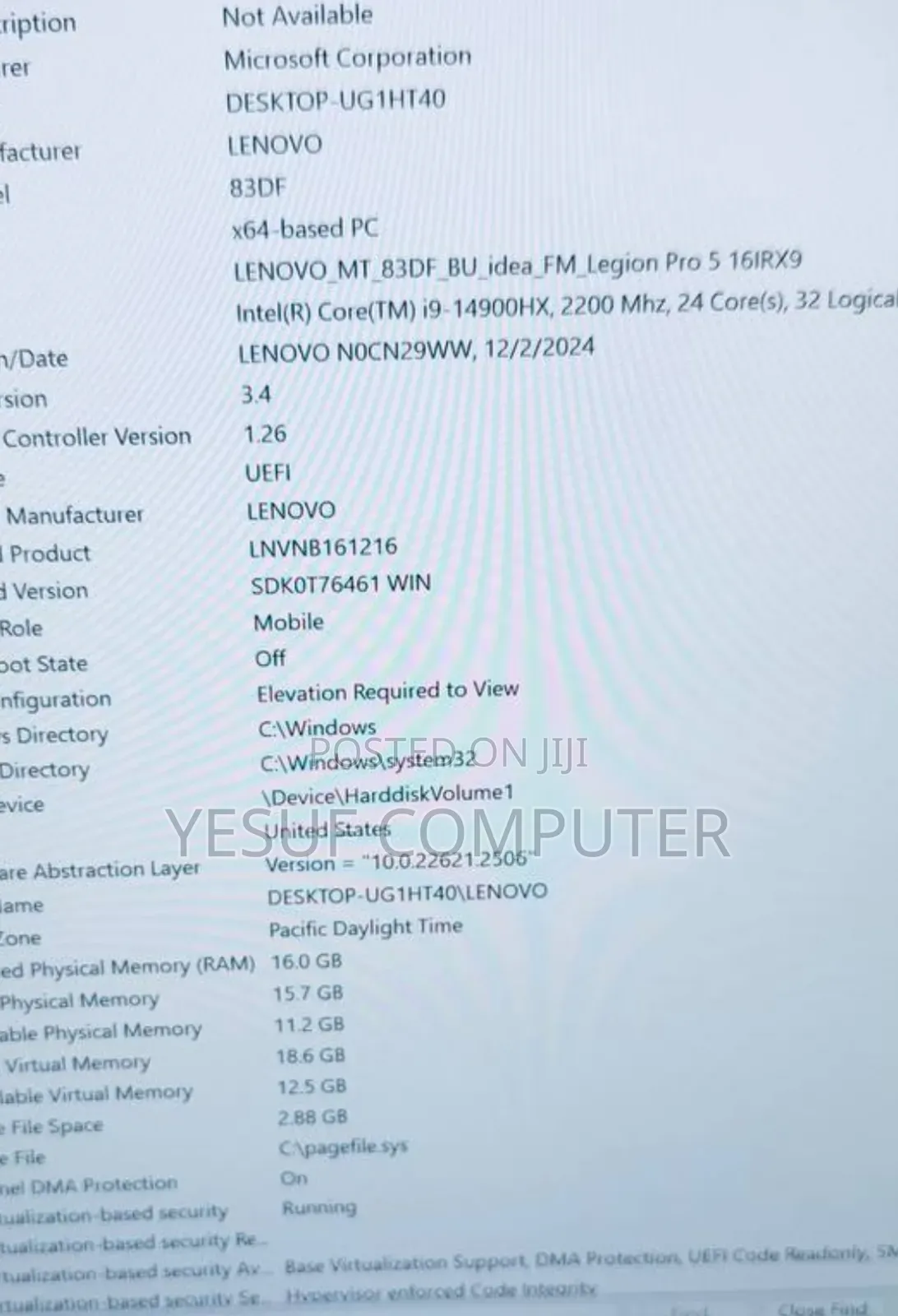 New Laptop Lenovo Legion 5 16GB Intel Core I9 SSD 1T