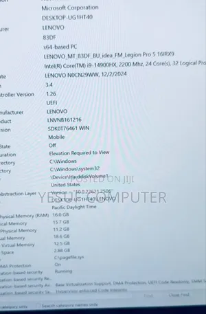 New Laptop Lenovo Legion 5 16GB Intel Core I9 SSD 1T