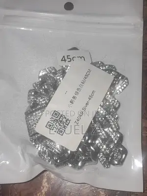 Iced Out Cuban Chain Silver(45cm)