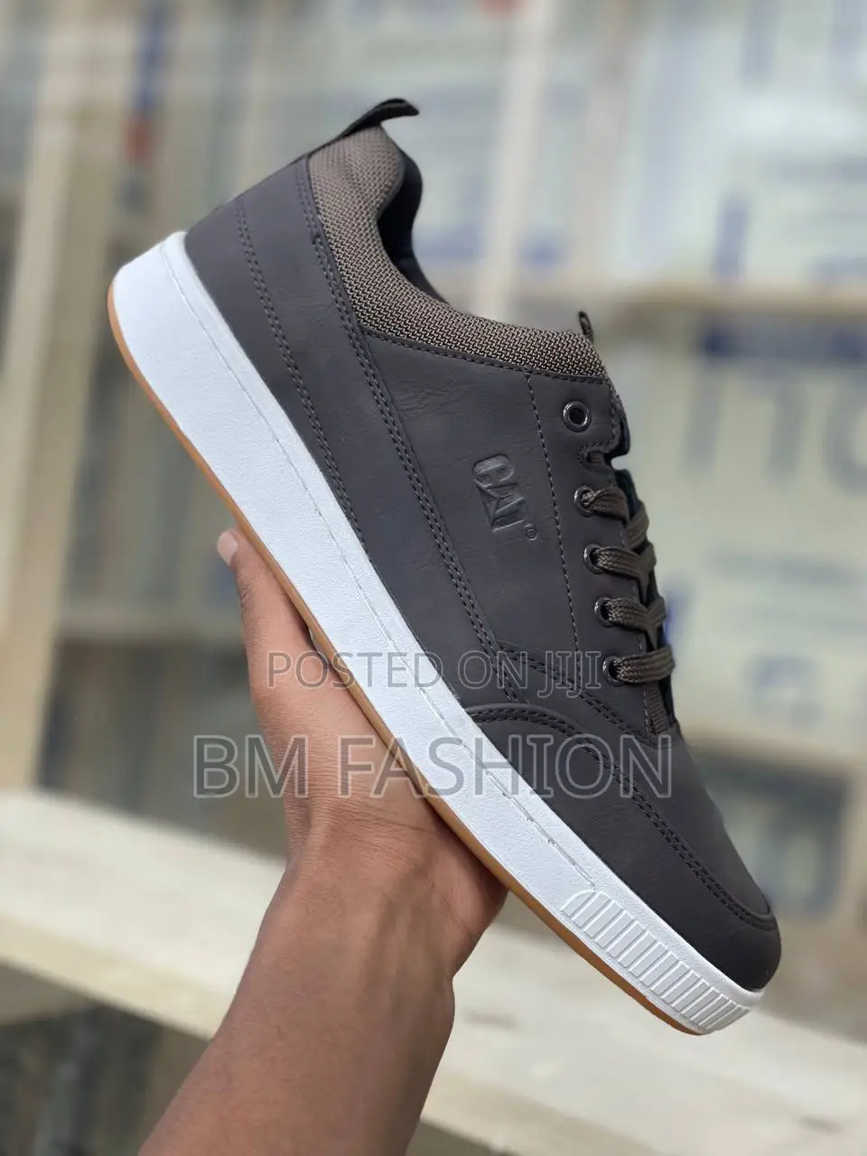 Brown Leather Cat Footwear Sneakers