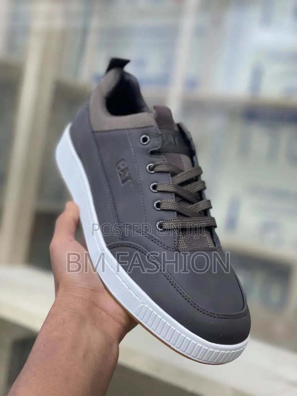 Brown Leather Cat Footwear Sneakers