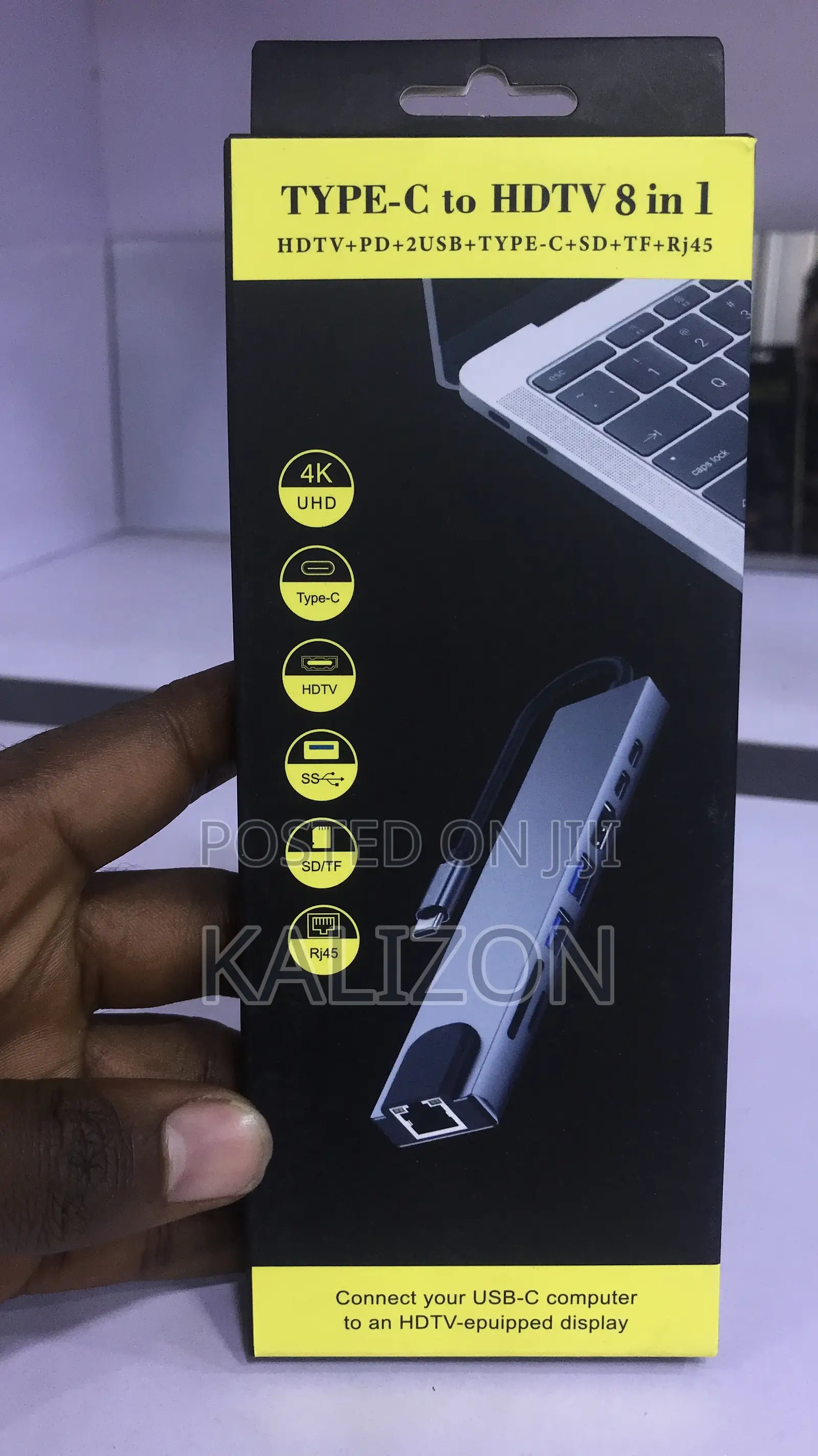Type-C to HDTV 8 in 1 Original ከ ታይፕ ሲ ወደ ፈለጉት መቀየሪያ