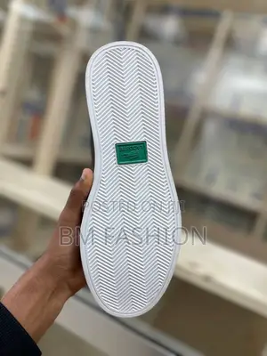 Authentikc Black Lacoste Men's Leather Sneakers