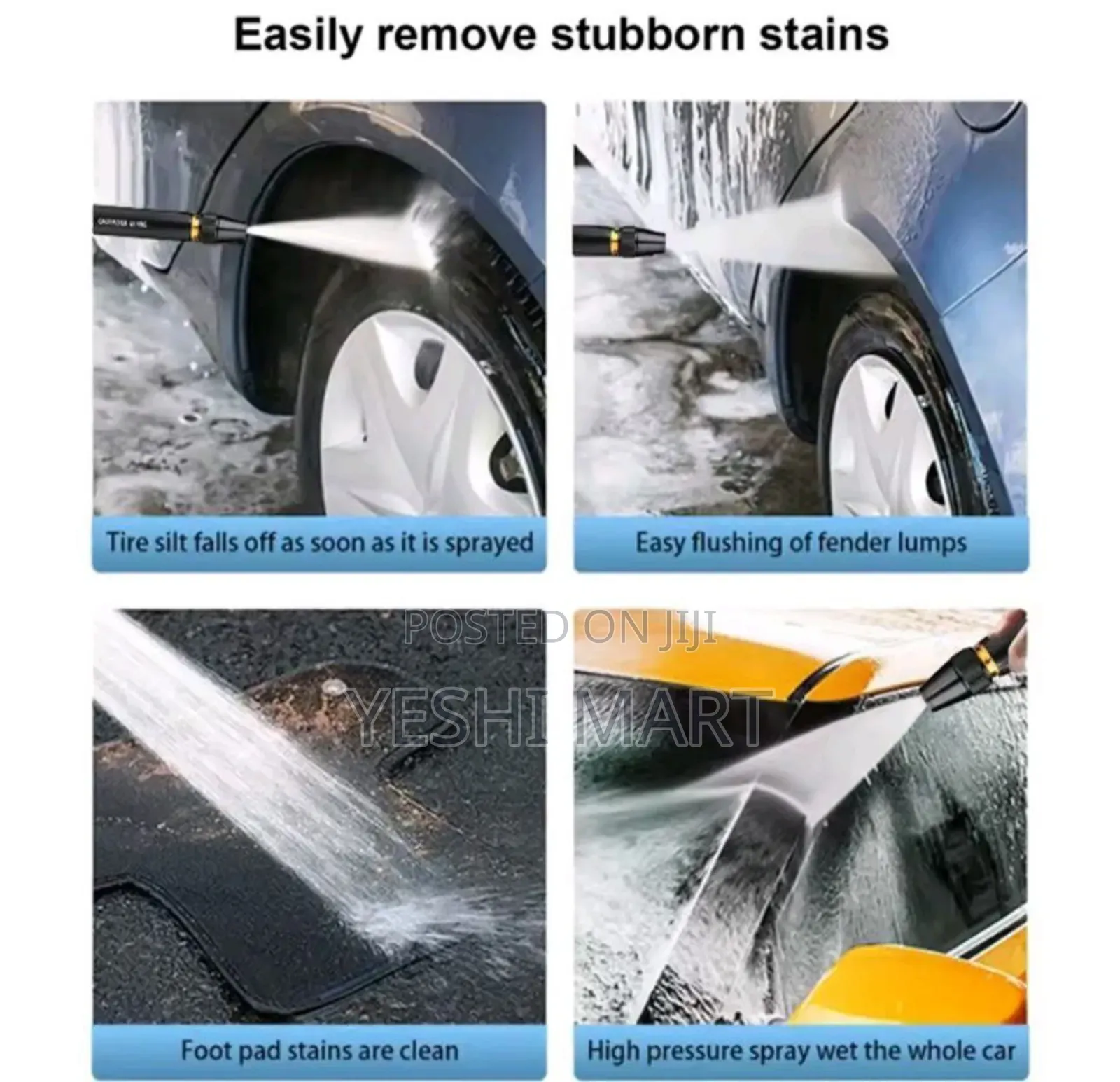 High Pressure Washer Spray Gun, Adjustable Metal Nozzle, Plastic Car