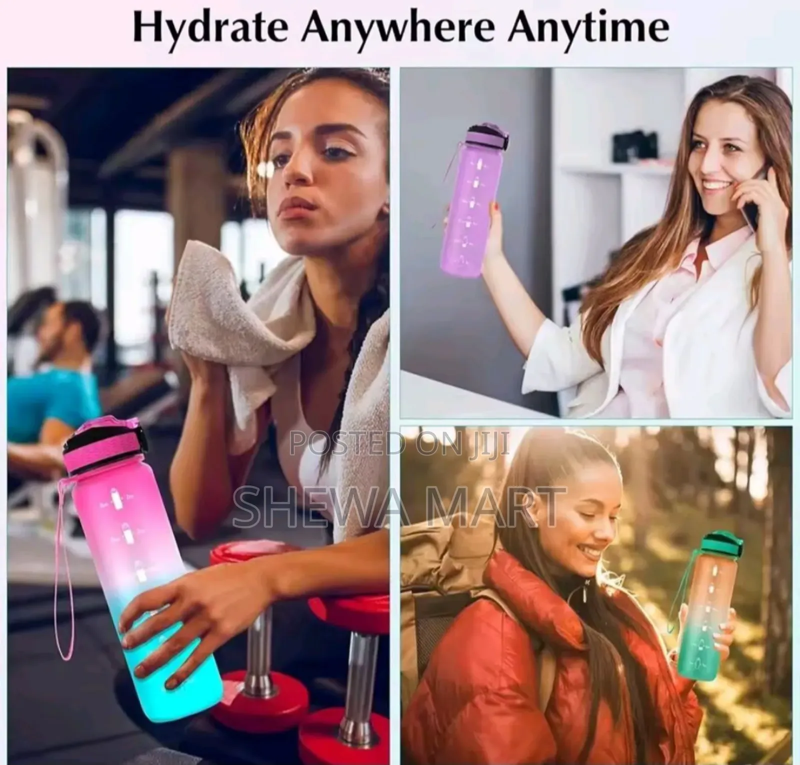 Large Capacity Pc Water Bottle, Resistant To Falling And