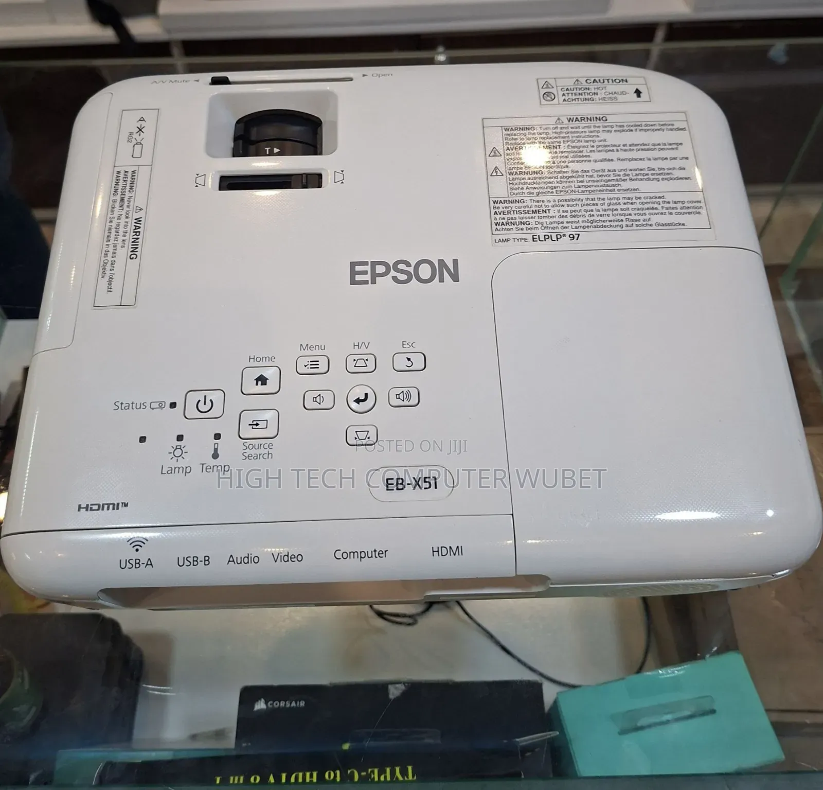 Epson Projector 
Model: Eb-X51
Has: Bag Remote 
Model Name