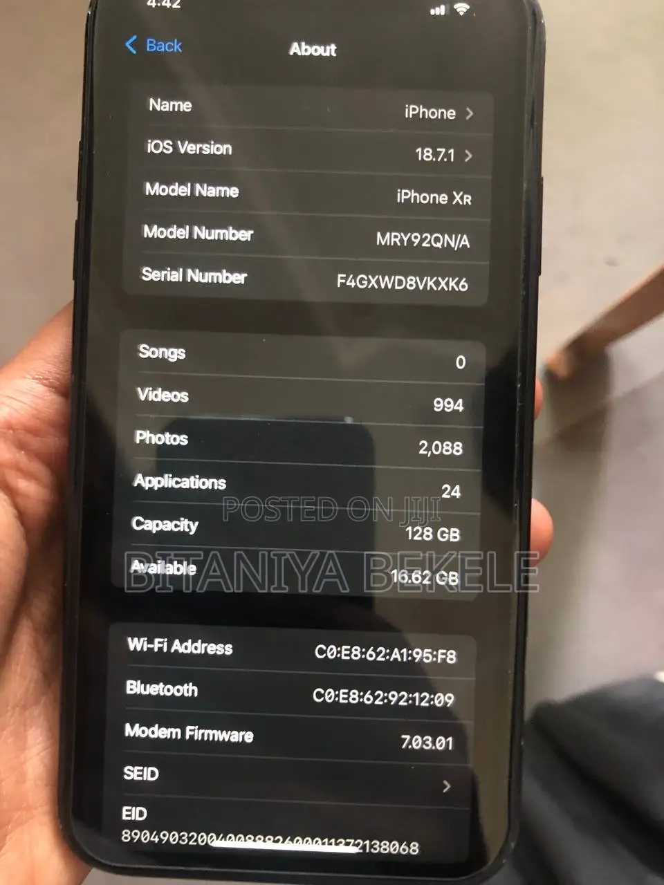 Apple iPhone XR 128 GB Black