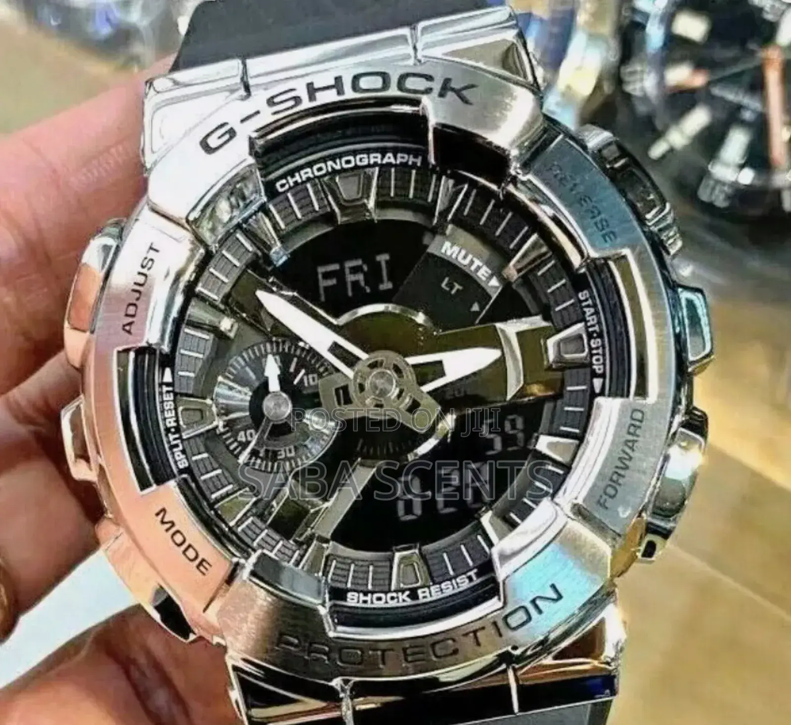 Casio G-Shock Gm110-1a Analog-Digital Steel Black Strap Watch for Men