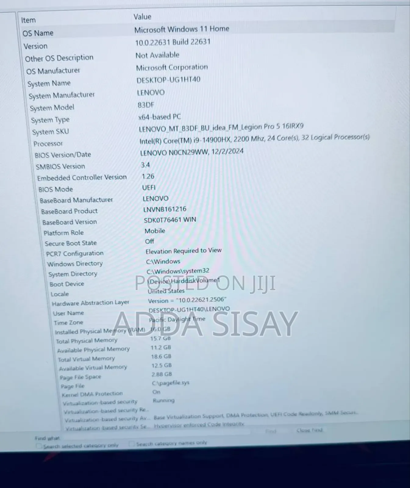 New Laptop Lenovo Legion 5 16GB Intel Core I9 SSD 1T