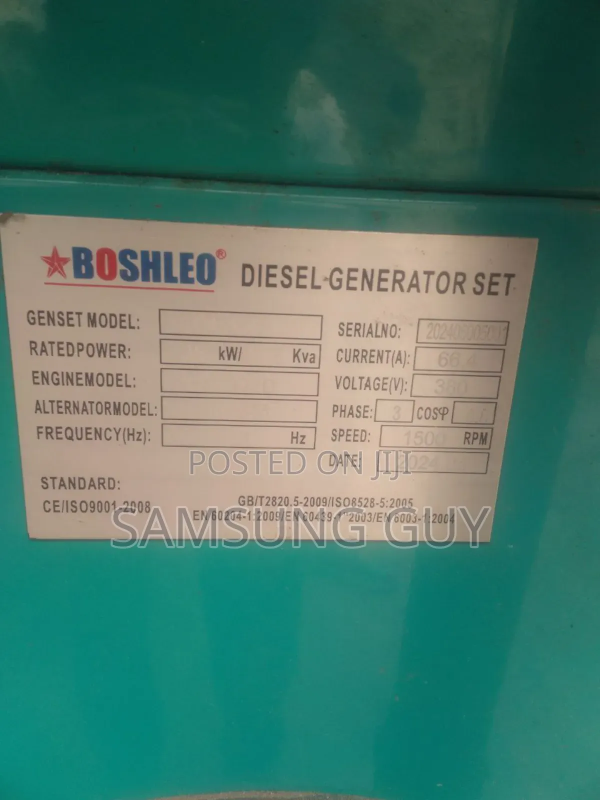 Boshleo G3-35 Diesel Generator