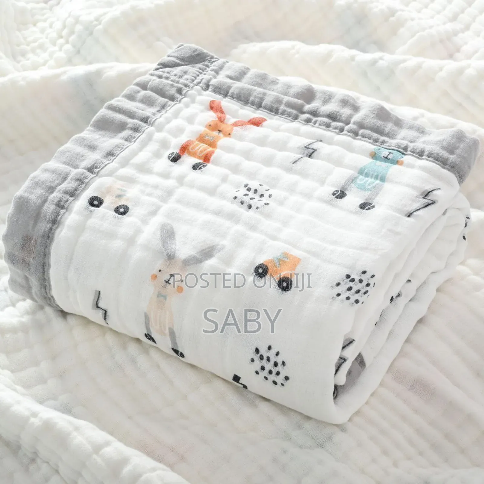 100% Cotton Six-Layer Gauze Baby Towel Size 110x110cm