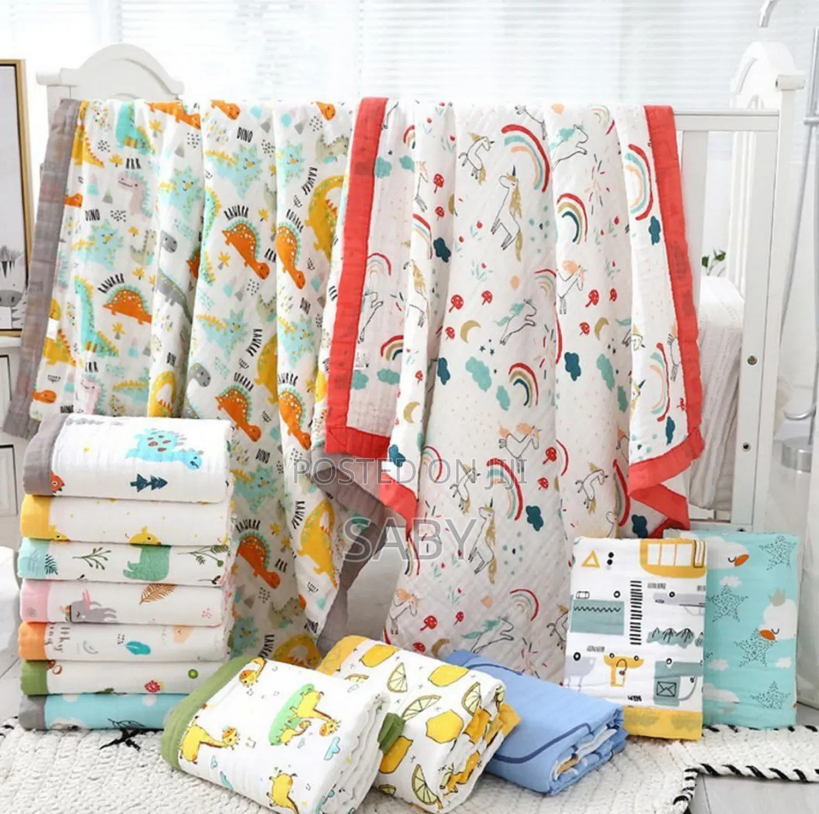 100% Cotton Six-Layer Gauze Baby Towel Size 110x110cm