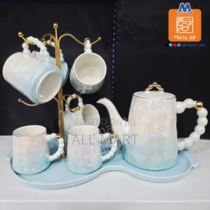 8 Set Ceramic Milk And Tea Serving Set